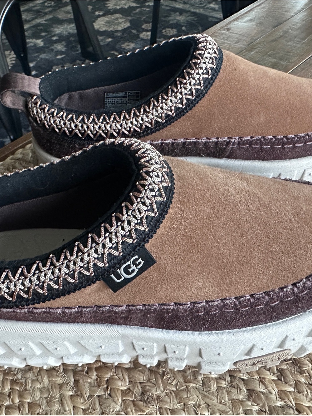 UGG Tasman Weather Hybrid Slippers Brown Suede Women’s Size 7
